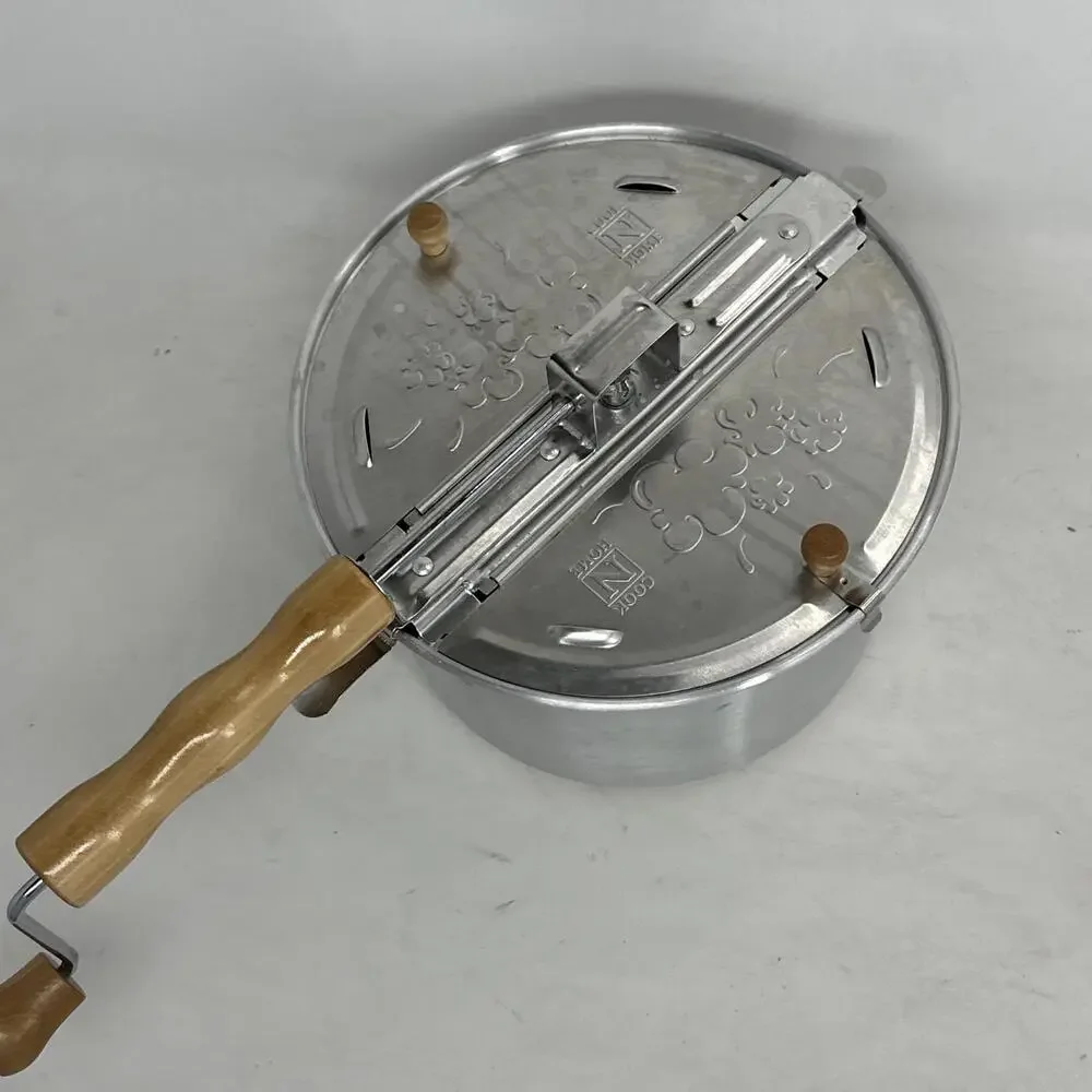 Cook N Home 6 Quart Aluminum Stovetop Popcorn Popper Silver Pre-owned - Picture 5 of 6